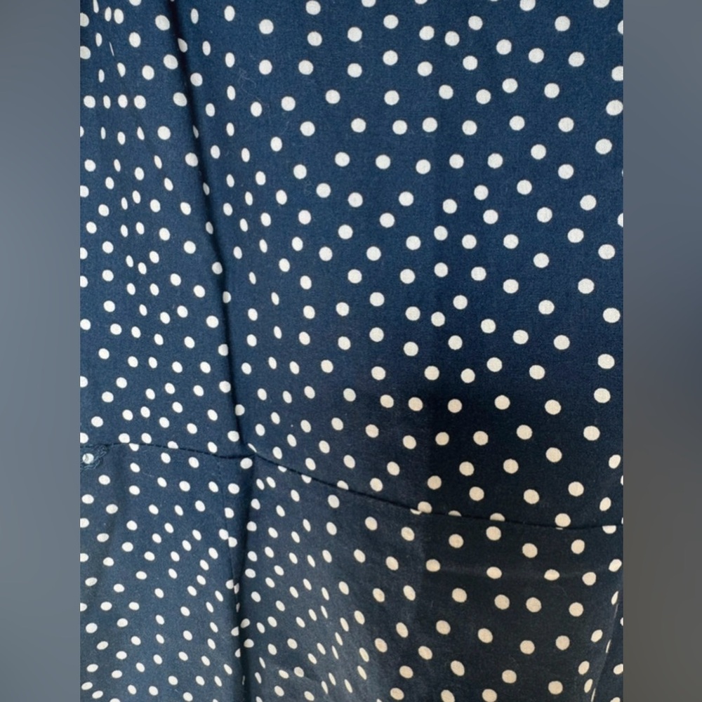 H&M Divided Navy Blue Polka Dot Dress Size 6 - Picture 2 of 8